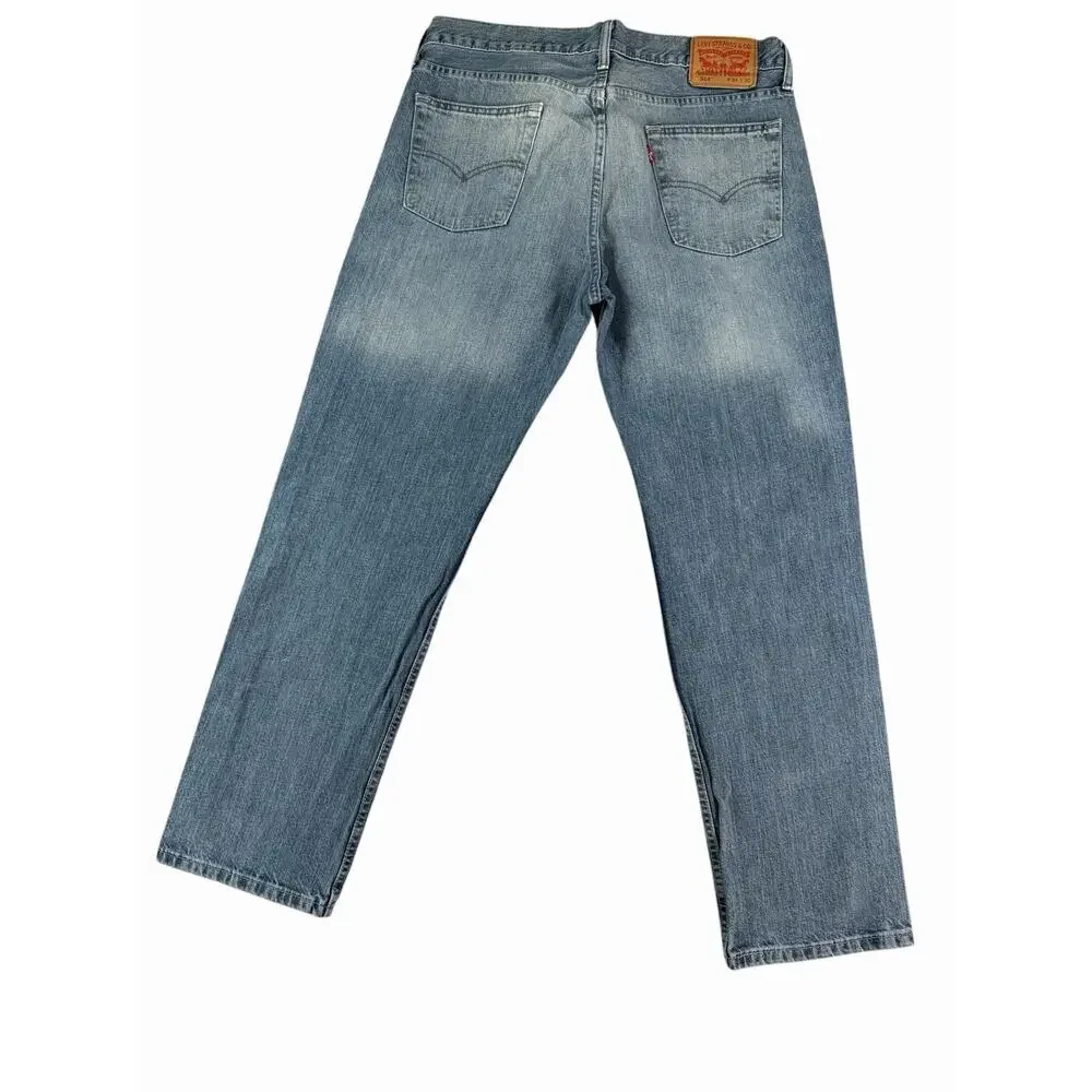 Levi’s 514 Straight Fit Jeans Men’s 34x30 Light Wash Blue Denim Cotton